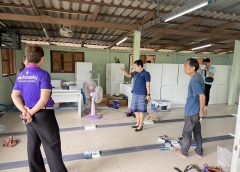 ผู้อำนวยการสำนักงานส่งเสริมการเรียนรู้ประจำจังหวัดอำนาจเจริญ ติดตามการดำเนินการปรับปรุงและทาสีอาคารห้องสมุดประชาชน “เฉลิมราชกุมารี” จังหวัดอำนาจเจริญ